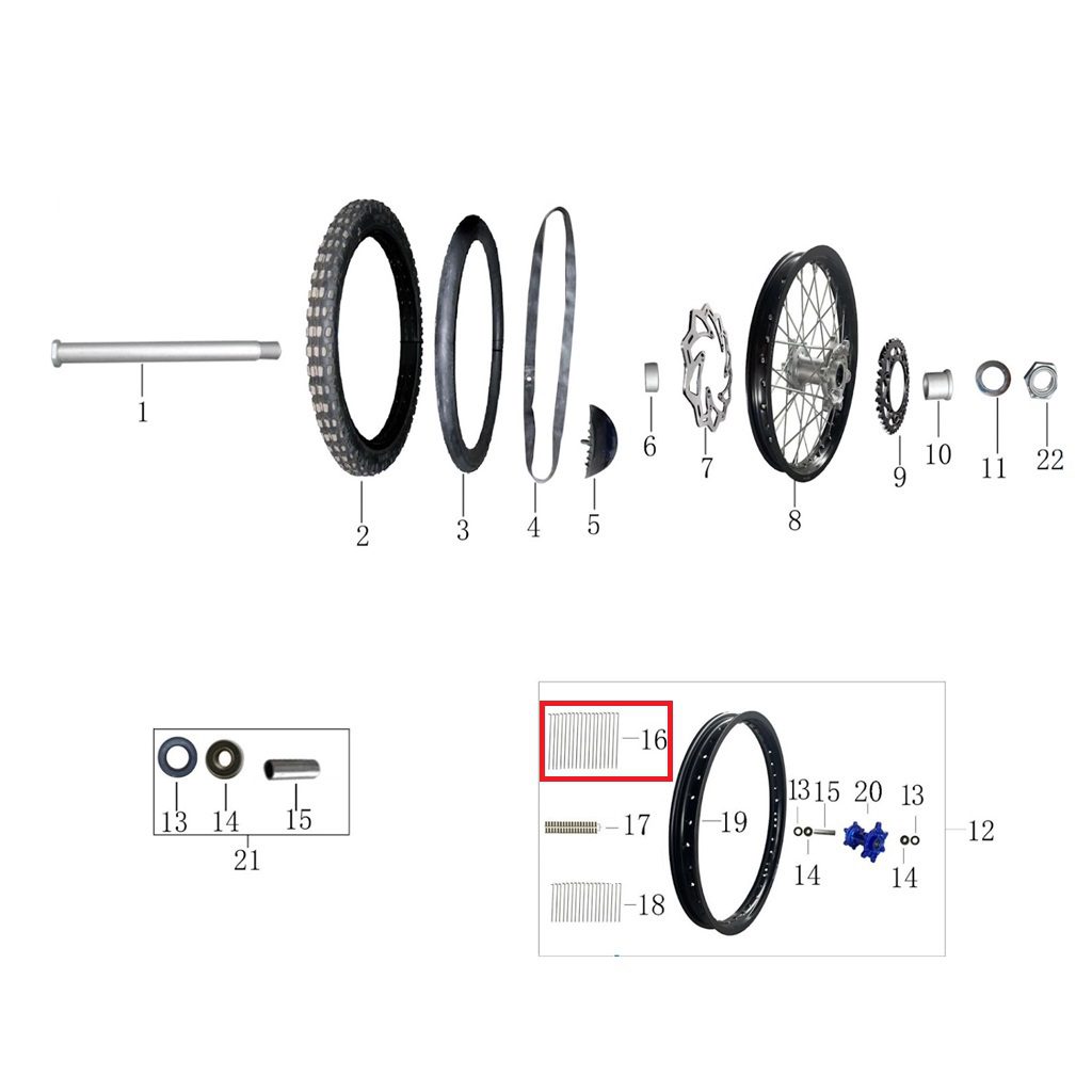 Rear Wheel Spoke