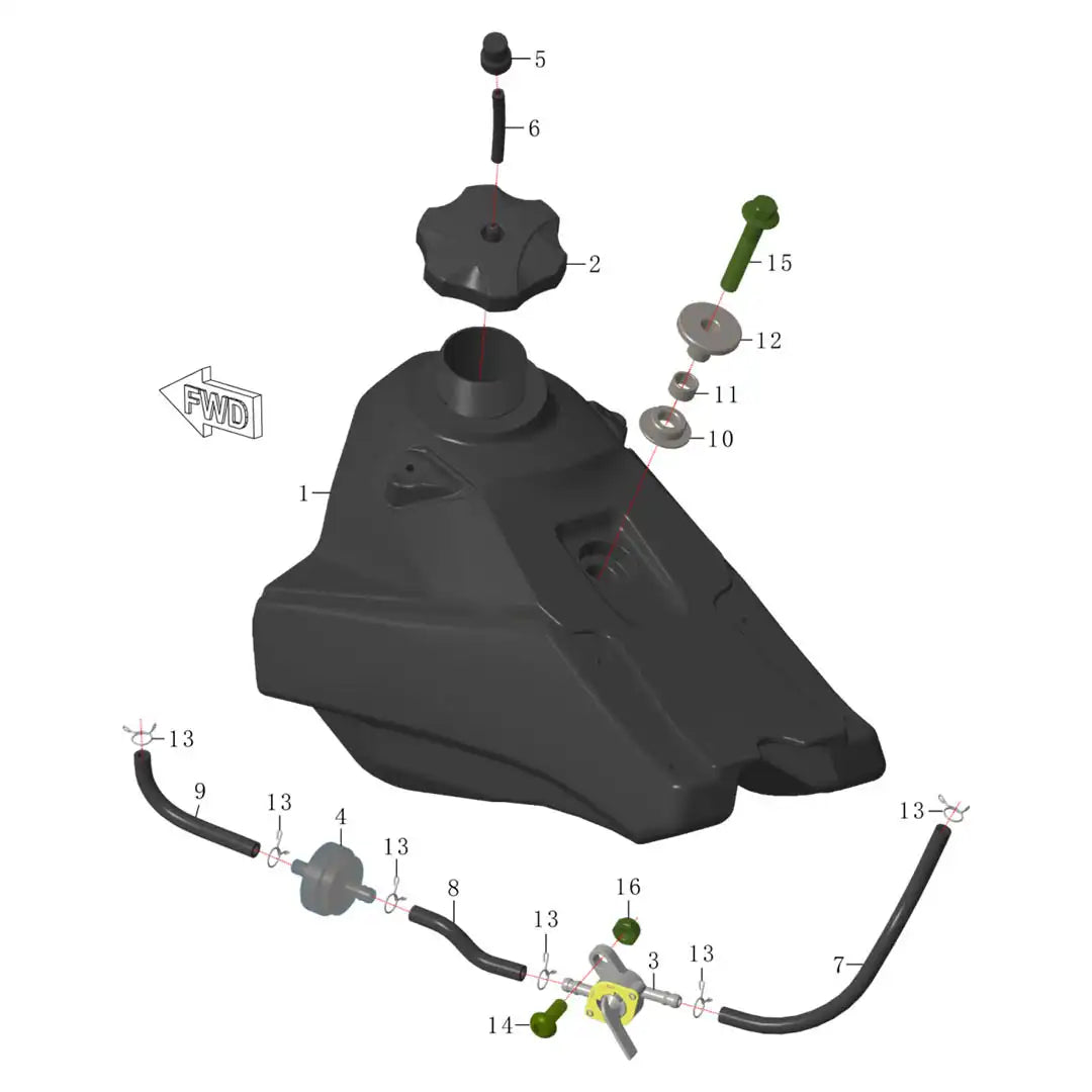 RXB190 Fuel Tank Assembly