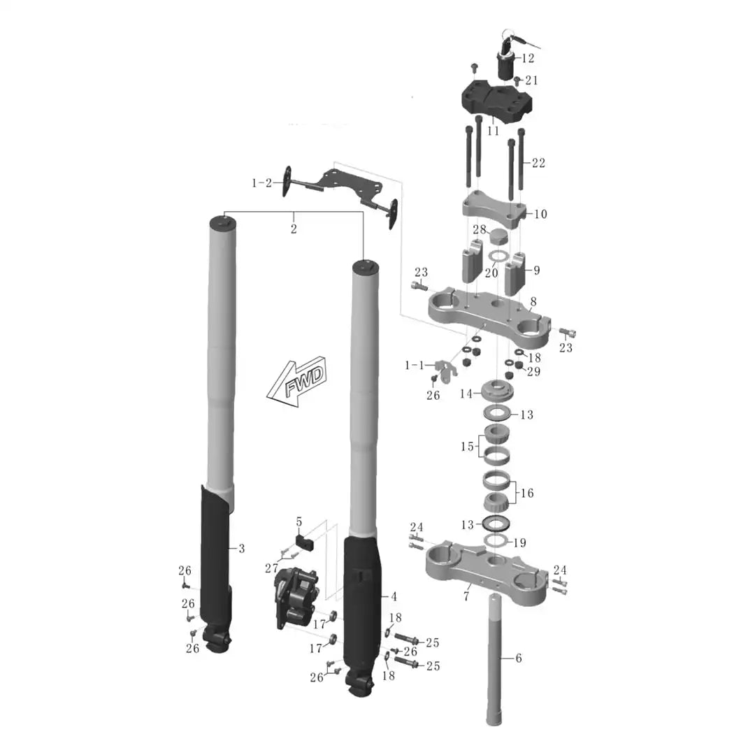 RXB190 Front Fork Assemby
