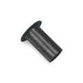 Black metal bushing on a white background