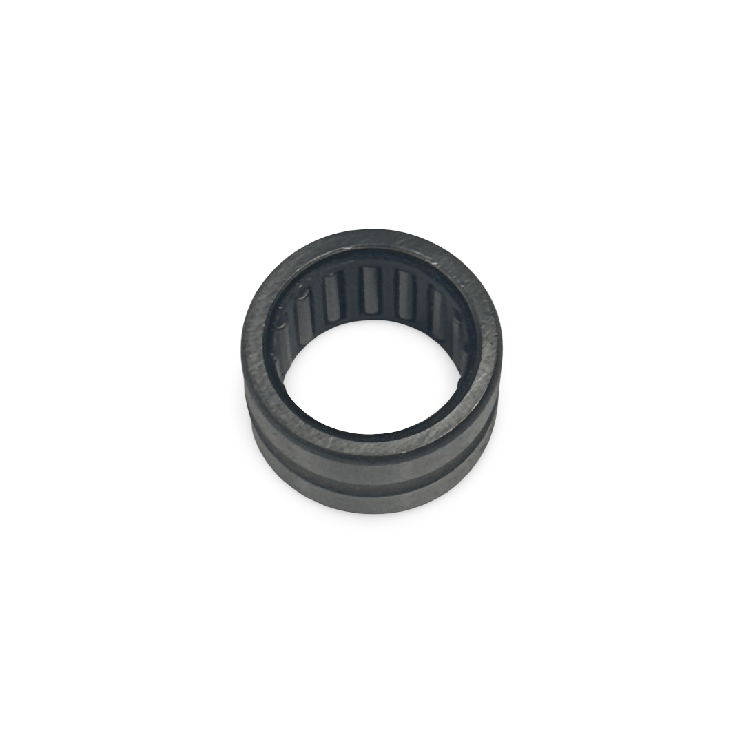 Black cylindrical bearing on a white background