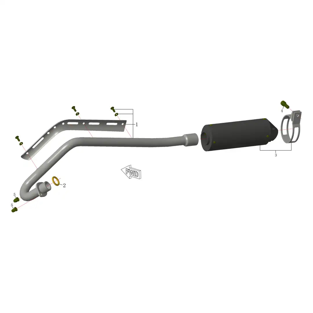 RXB125 Exhaust Assembly