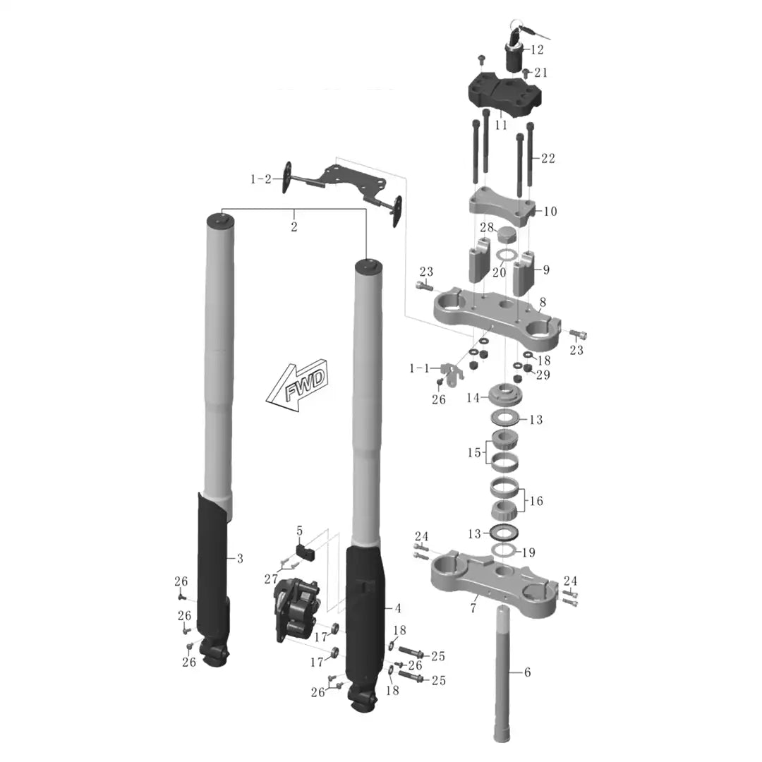 RXB125 Front Fork Assembly