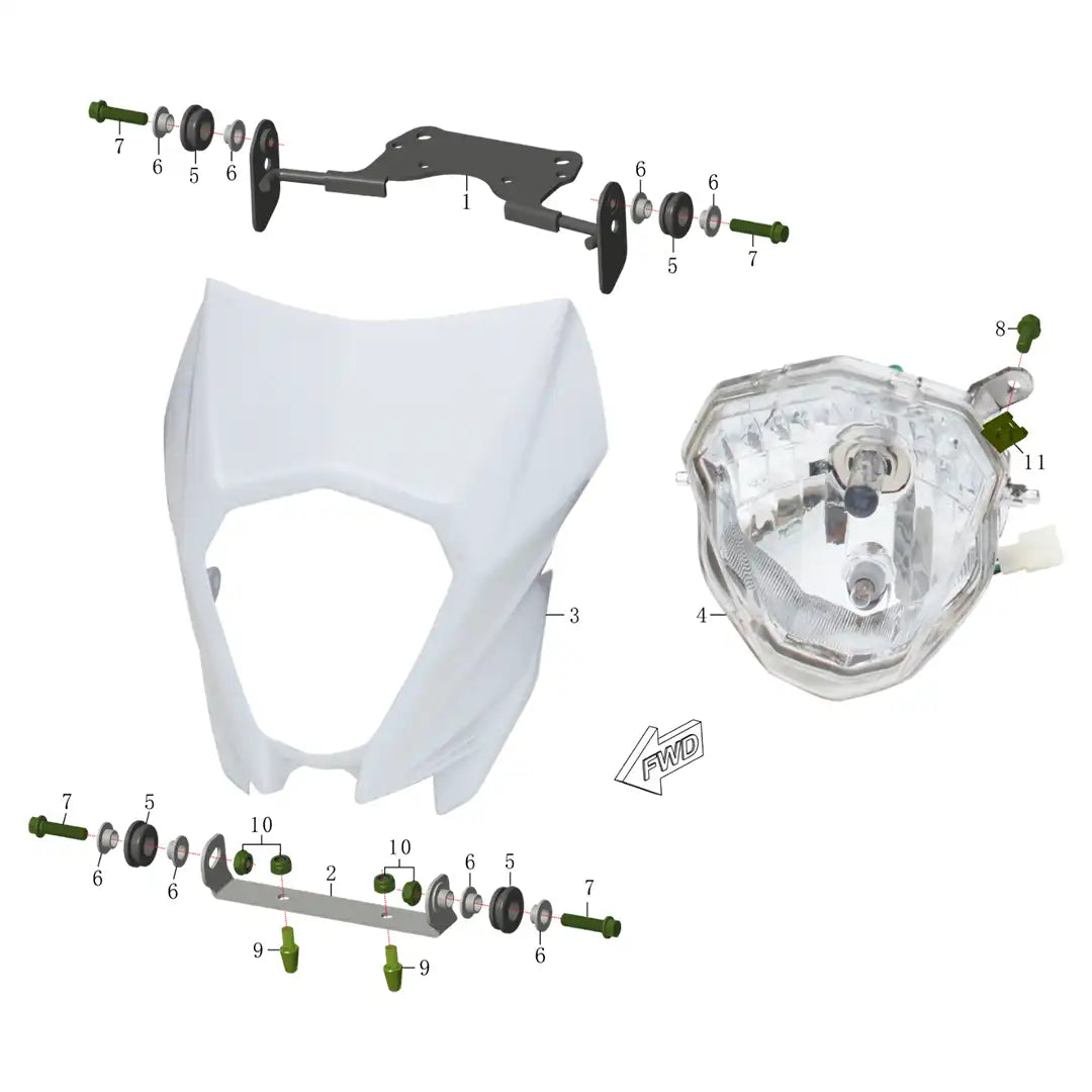 RXB125 Headlight Assembly