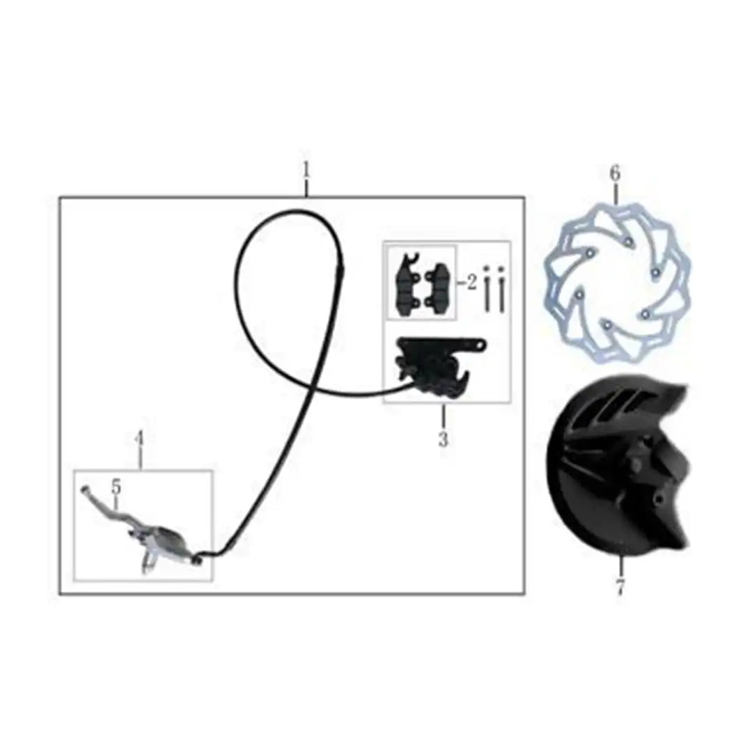 RXB250 Front Brake Assembly