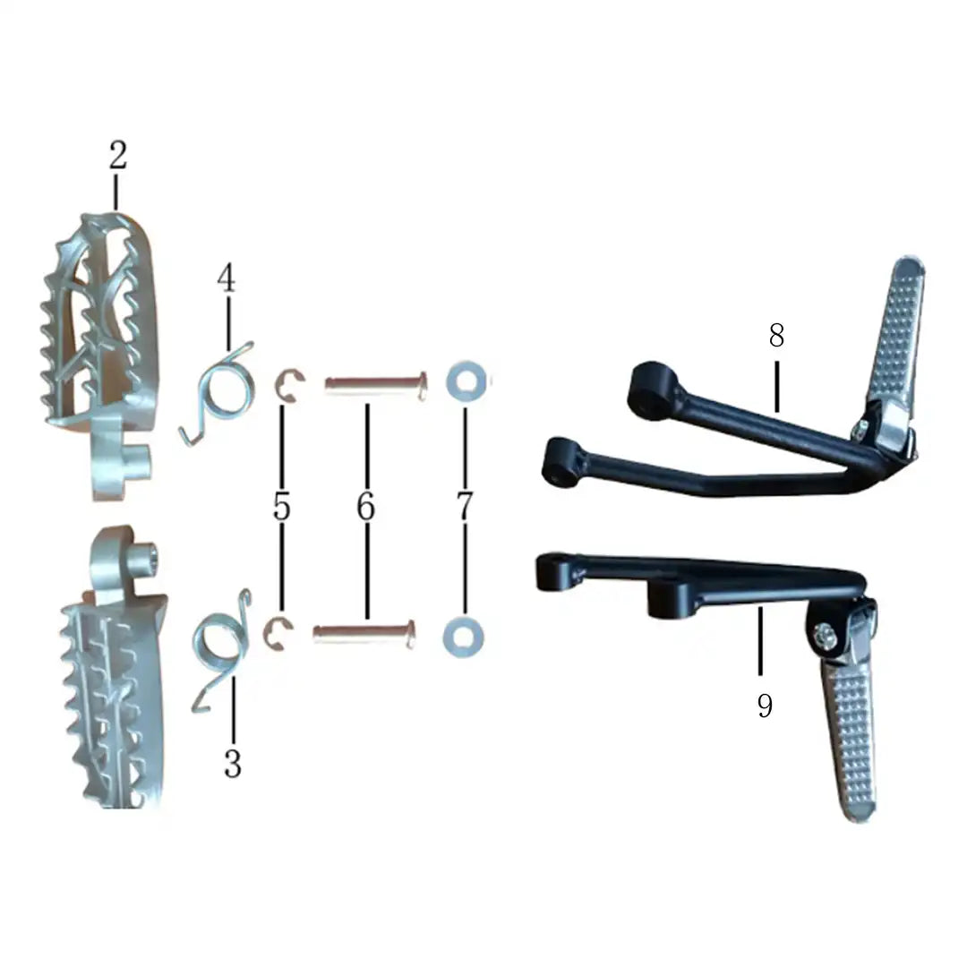 RXB250 Front/Rear Pedal Assembly