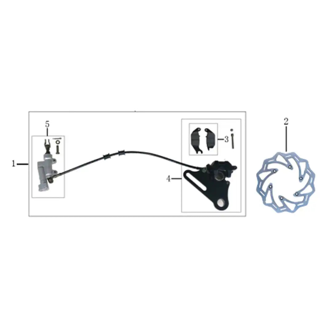 RXB250 Rear Brake Assembly