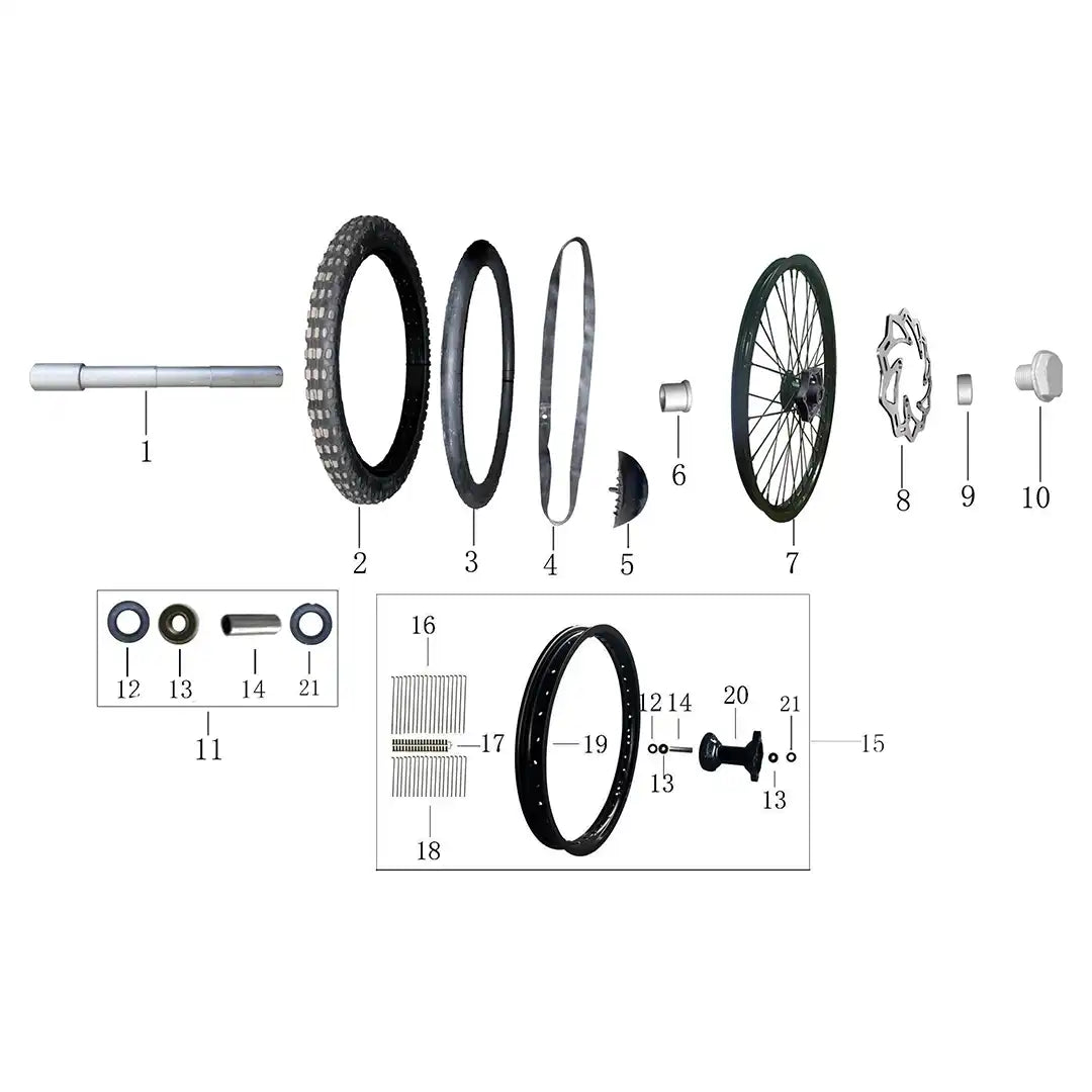 RXB250HO Front Wheel Assembly