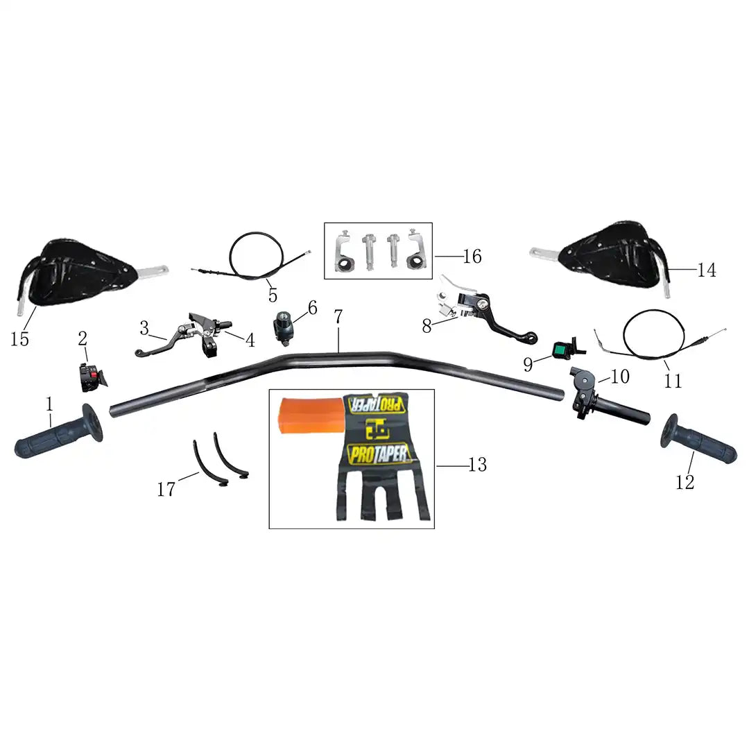 RXB250HO Handlebar Assembly