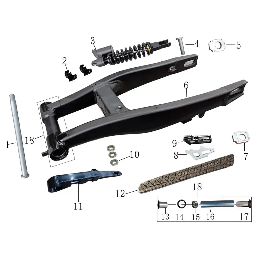 RXB250HO Rear Swingarm